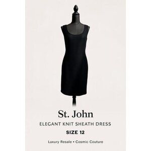 The Iconic Little Black Dress: St. John | Size 12 | Luxury Resale